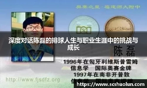 深度对话陈磊的排球人生与职业生涯中的挑战与成长